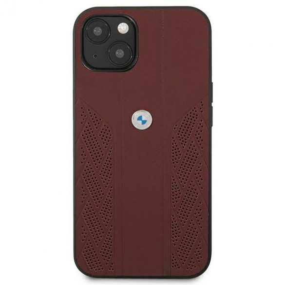 Etui BMW BMHCP13SRSPPR iPhone 13 mini 5,4" czerwony/rosu Hardcase Leather Curve Perforate