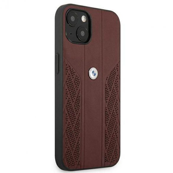 Etui BMW BMHCP13SRSPPR iPhone 13 mini 5,4" czerwony/rosu Hardcase Leather Curve Perforate