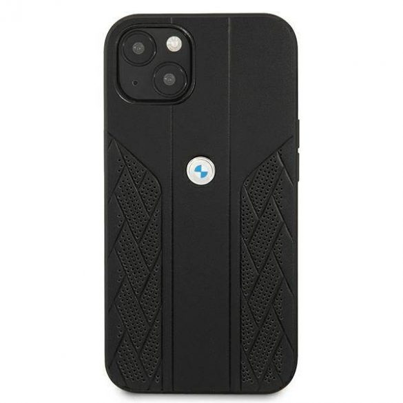 Etui BMW BMHCP13SRSPPK iPhone 13 mini 5,4" carcasa rigidă/neagră Husă Leather Curve Perforate