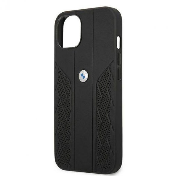 Etui BMW BMHCP13SRSPPK iPhone 13 mini 5,4" carcasa rigidă/neagră Husă Leather Curve Perforate