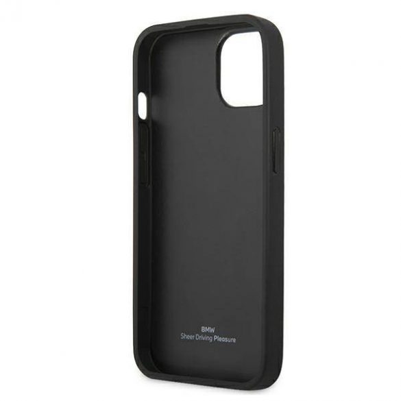 Etui BMW BMHCP13SRSPPK iPhone 13 mini 5,4" carcasa rigidă/neagră Husă Leather Curve Perforate