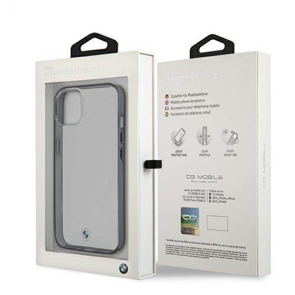 Etui BMW BMHCP13SPCUMBK Husă rigidă transparentă pentru iPhone 13 mini 5,4" Husă Signature Collection