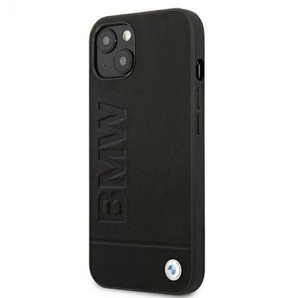 Husă BMW BMHCP13MSLLBK iPhone 13 / 14 / 15 6.1" negru/negru hard Husă Signature Logo Imprint