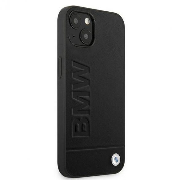 Husă BMW BMHCP13MSLLBK iPhone 13 / 14 / 15 6.1" negru/negru hard Husă Signature Logo Imprint