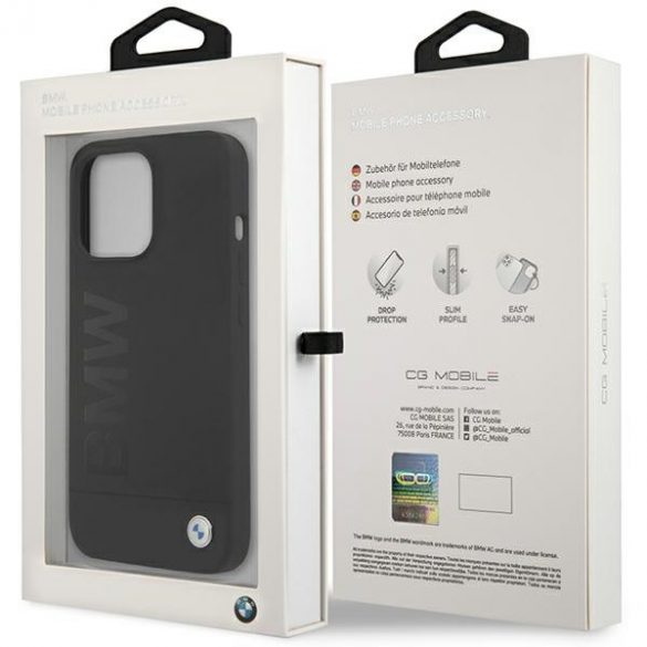 Etui BMW BMHCP13LSLBLBK iPhone 13 Pro / 13 6,1 czarny/negru Hardcase Silicon Signature Logo"