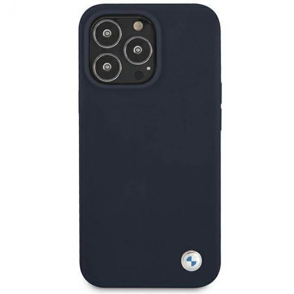 Etui BMW BMHCP13XSILNA iPhone 13 Pro Max 6,7" granatowy/marine hardcase Husă silicon Signature