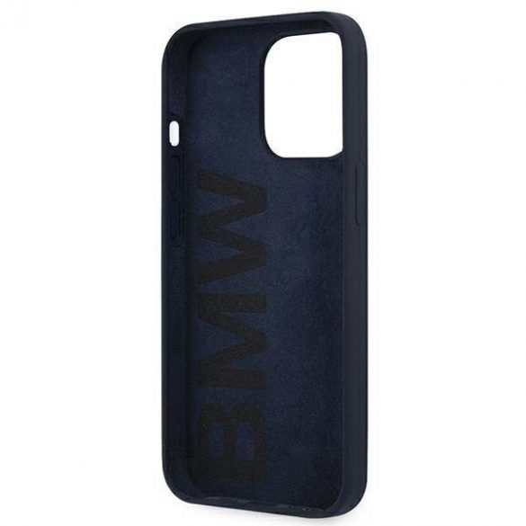 Etui BMW BMHCP13XSILNA iPhone 13 Pro Max 6,7" granatowy/marine hardcase Husă silicon Signature