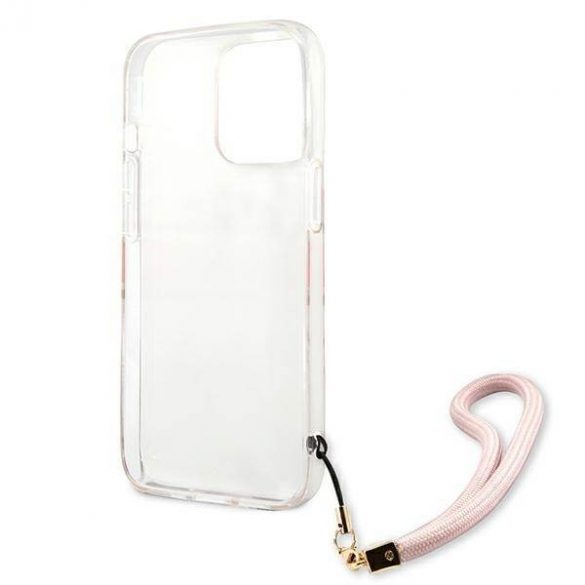 Guess GUHCP13XKMABPI iPhone 13 Pro Max 6,7" rożowy/roz Husă rigidă Marble Strap Collection