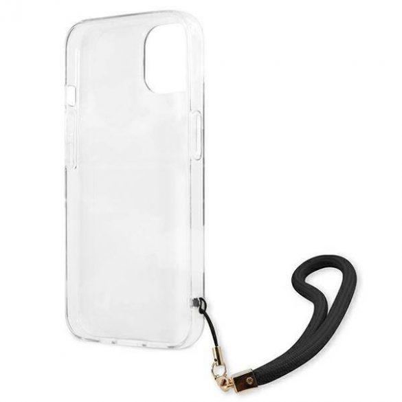 Guess GUHCP13SKCABBK Husă rigidă Camo Strap Collection pentru iPhone 13 mini 5,4 inchi/negru