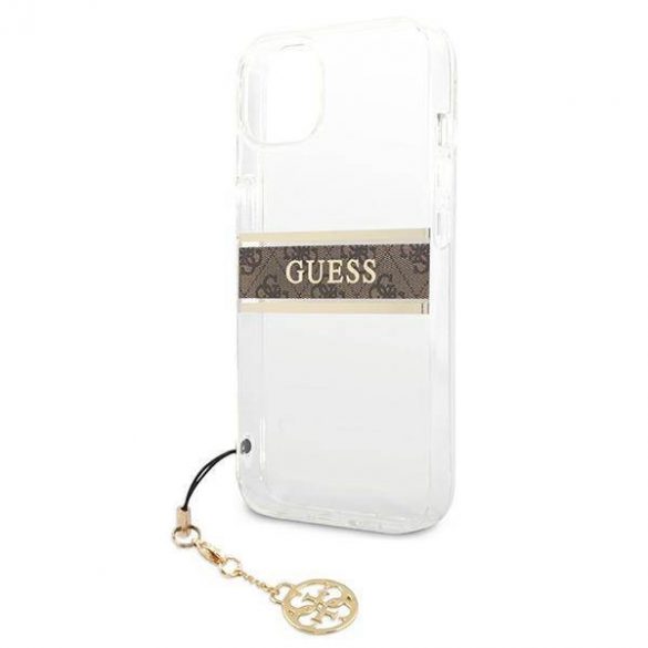 Guess GUHCP13SKB4GBR iPhone 13 mini 5,4" Husă rigidă transparentă 4G Maro Curea Charm