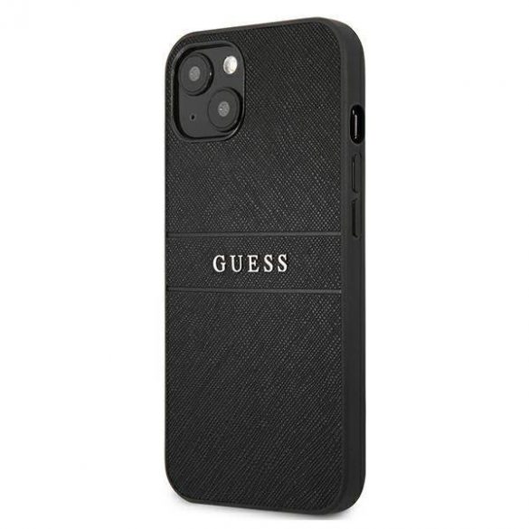 Husă Guess GUHCP13SPSASBBK pentru iPhone 13 mini, 5,4 inchi, neagră/curea Saffiano