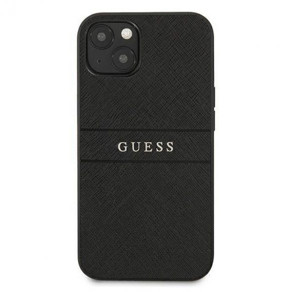 Husă Guess GUHCP13SPSASBBK pentru iPhone 13 mini, 5,4 inchi, neagră/curea Saffiano