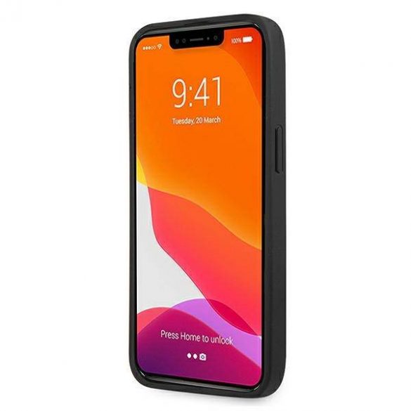 Husă Guess GUHCP13LPSASBBK pentru iPhone 13 Pro / 13 de 6,1 inchi, neagră/curea Saffiano