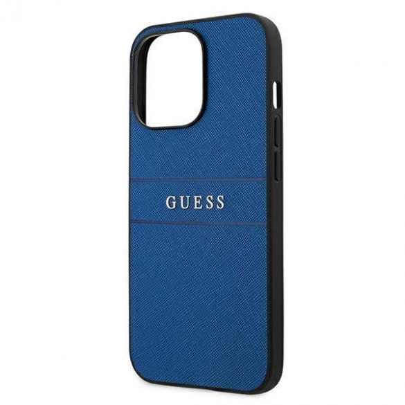 Husă Guess GUHCP13LPSASBBL iPhone 13 Pro / 13 6,1" niebieski/albastru Saffiano Strap