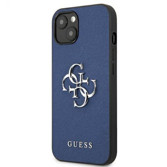 Guess GUHCP13SSA4GSBL iPhone 13 mini 5,4" albastru/albastruhard Husă Saffiano 4G Metal Logo husă