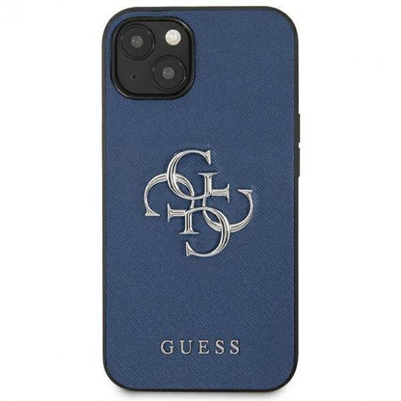 Guess GUHCP13SSA4GSBL iPhone 13 mini 5,4" albastru/albastruhard Husă Saffiano 4G Metal Logo husă