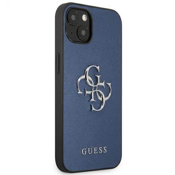 Guess GUHCP13SSA4GSBL iPhone 13 mini 5,4" albastru/albastruhard Husă Saffiano 4G Metal Logo husă