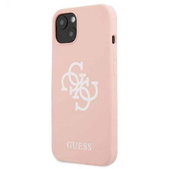 Guess GUHCP13SLS4GWPI iPhone 13 mini 5,4" husă rigidă rożowy/roz Husă silicon 4G Logo