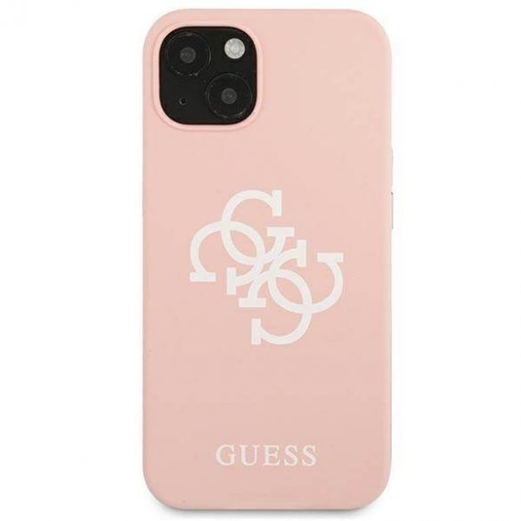 Guess GUHCP13SLS4GWPI iPhone 13 mini 5,4" husă rigidă rożowy/roz Husă silicon 4G Logo