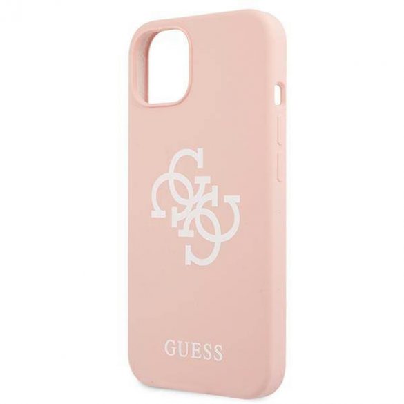 Guess GUHCP13SLS4GWPI iPhone 13 mini 5,4" husă rigidă rożowy/roz Husă silicon 4G Logo