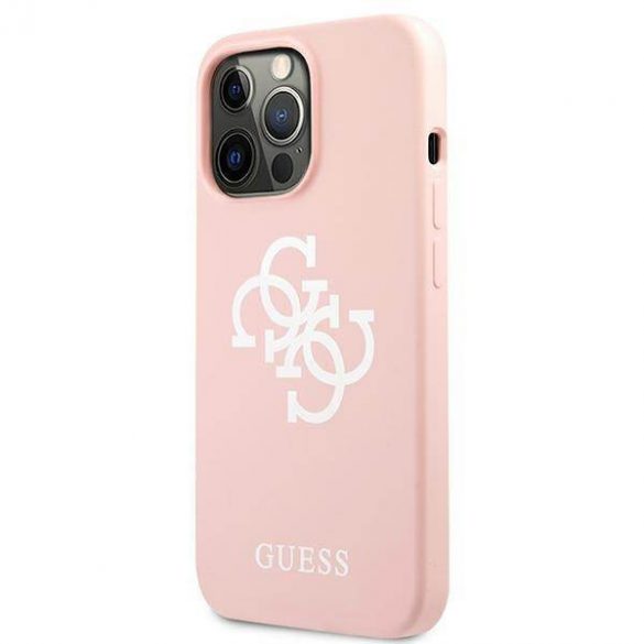 Guess GUHCP13LLS4GWPI iPhone 13 Pro / 13 6,1" rożowy/roz husă rigidă silicon 4G Logo