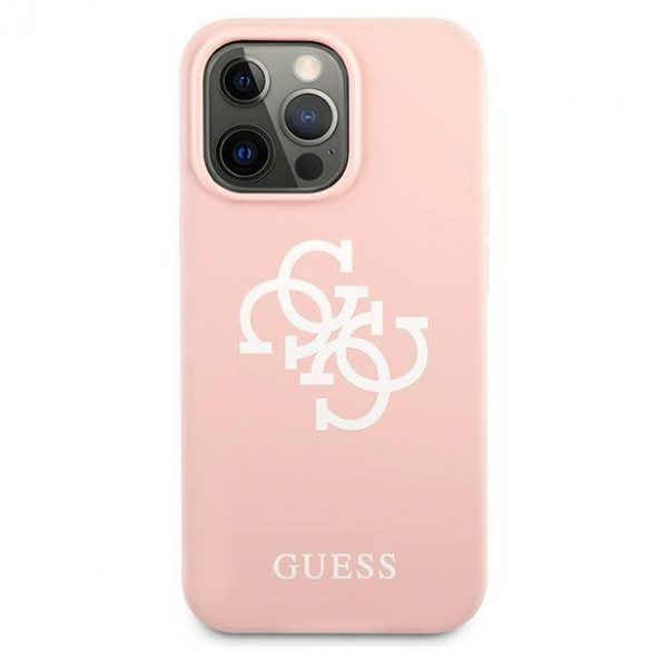 Guess GUHCP13LLS4GWPI iPhone 13 Pro / 13 6,1" rożowy/roz husă rigidă silicon 4G Logo