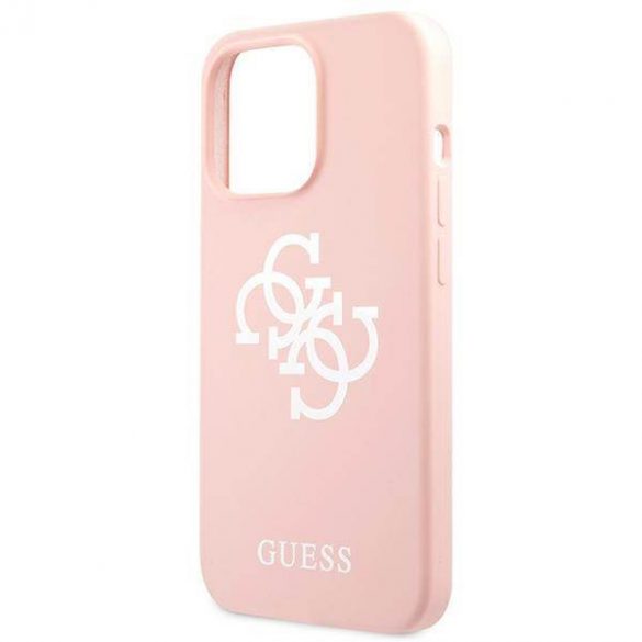 Guess GUHCP13LLS4GWPI iPhone 13 Pro / 13 6,1" rożowy/roz husă rigidă silicon 4G Logo