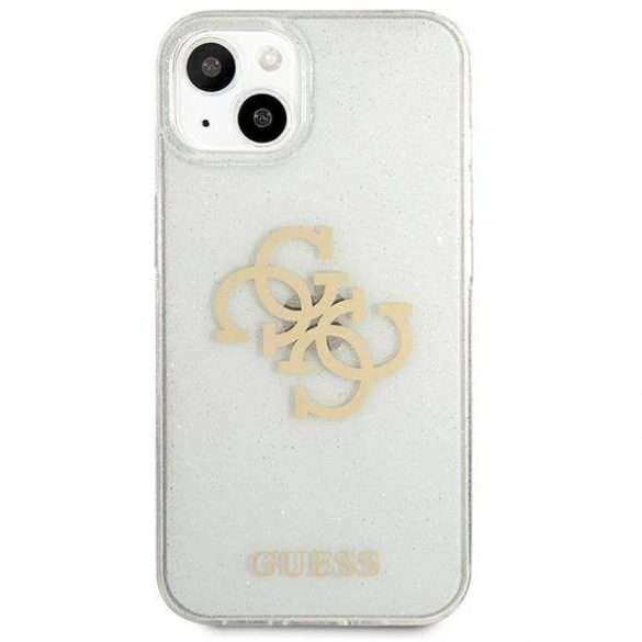 Guess GUHCP13SPCUGL4GTR iPhone 13 mini 5,4" cutie tare transparentă Glitter 4G Big Logo husă