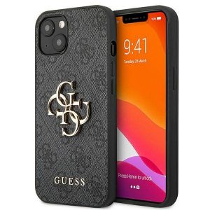 Guess GUHCP13M4GMGGR iPhone 13 / 14 / 15 6.1" gri/gri hard Husă 4G Big Metal Logo