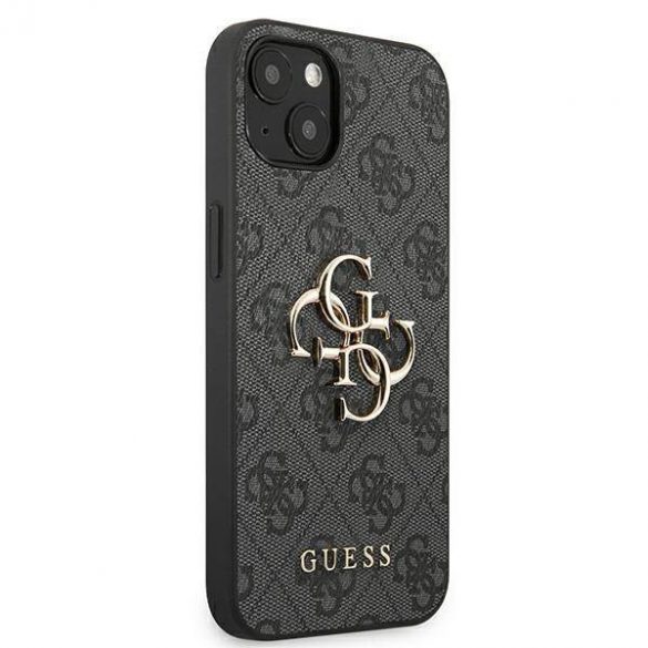 Guess GUHCP13M4GMGGR iPhone 13 / 14 / 15 6.1" gri/gri hard Husă 4G Big Metal Logo