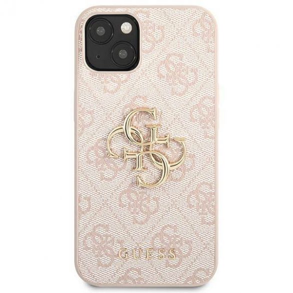 Guess GUHCP13M4GMGPI iPhone 13 / 14 / 15 6.1" rożowy/roz hardcase 4G Big Metal Logo