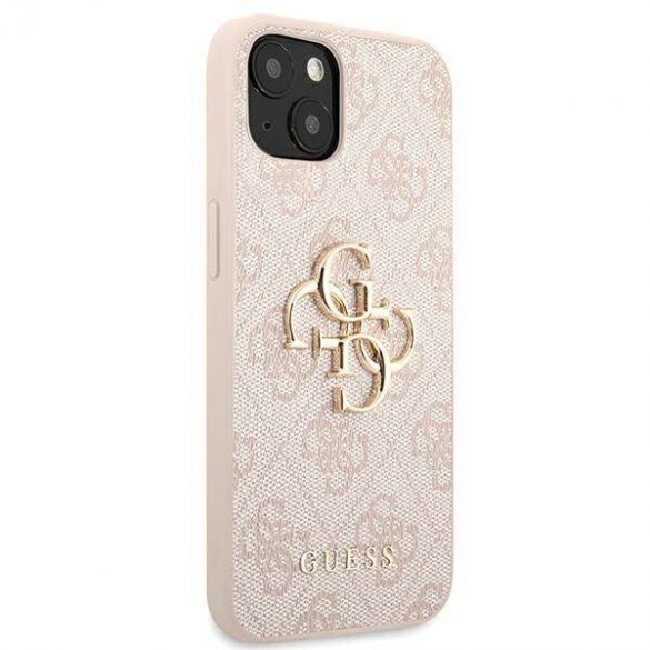 Guess GUHCP13M4GMGPI iPhone 13 / 14 / 15 6.1" rożowy/roz hardcase 4G Big Metal Logo