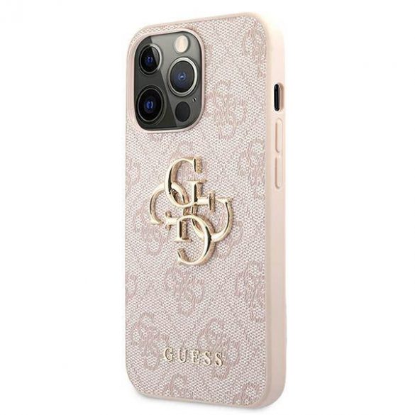 Guess GUHCP13L4GMGPI iPhone 13 Pro / 13 6,1" rożowy/roz husă rigidă 4G Big Metal Logo