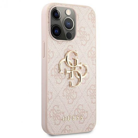 Guess GUHCP13L4GMGPI iPhone 13 Pro / 13 6,1" rożowy/roz husă rigidă 4G Big Metal Logo