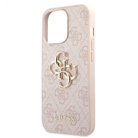 Guess GUHCP13L4GMGPI iPhone 13 Pro / 13 6,1" rożowy/roz husă rigidă 4G Big Metal Logo