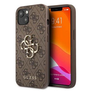 Guess GUHCP13M4GMGBR iPhone 13 / 14 / 15 maro /maro hard Husă 4G Big Metal Logo