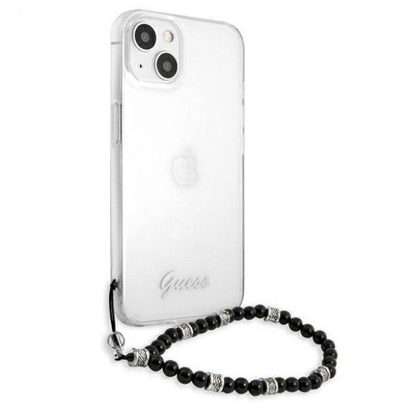 Guess GUHCP13SKPSBK Carcasă rigidă transparentă pentru iPhone 13 mini 5,4" Black Pearl