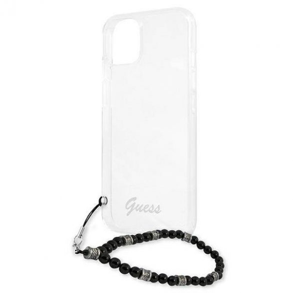 Guess GUHCP13SKPSBK Carcasă rigidă transparentă pentru iPhone 13 mini 5,4" Black Pearl