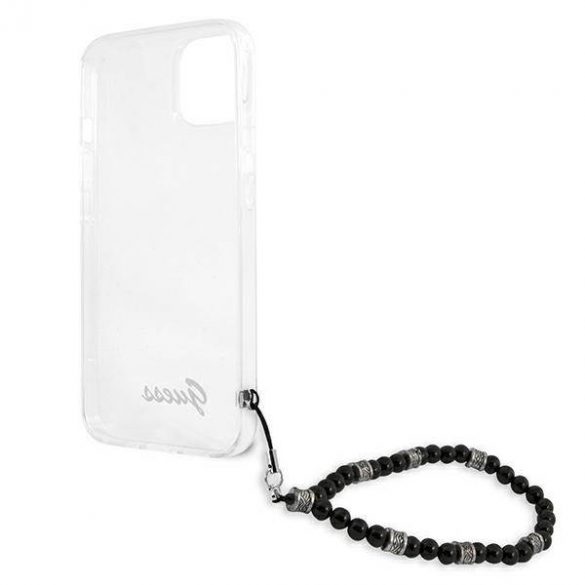 Guess GUHCP13SKPSBK Carcasă rigidă transparentă pentru iPhone 13 mini 5,4" Black Pearl