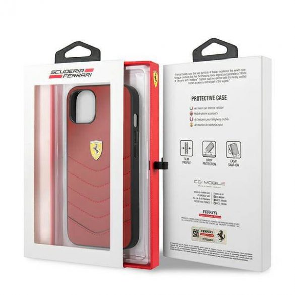 Ferrari FEHCP13MRQUR iPhone 13 / 14 / 15 6.1" roșu/red hard Husă Off Track Quilted