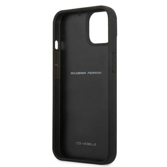 Carcasă rigidă Ferrari FEHCP13SFCABK pentru iPhone 13 mini 5,4 inchi, negru/czarny, On Track Real Carbon