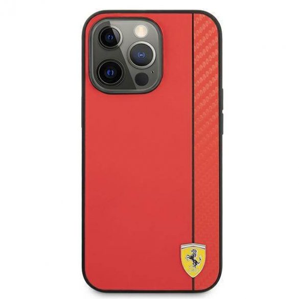 Ferrari FESAXHCP13XRE iPhone 13 Pro Max 6,7" roșu/roșu Husă hard Husă On Track Carbon Stripe