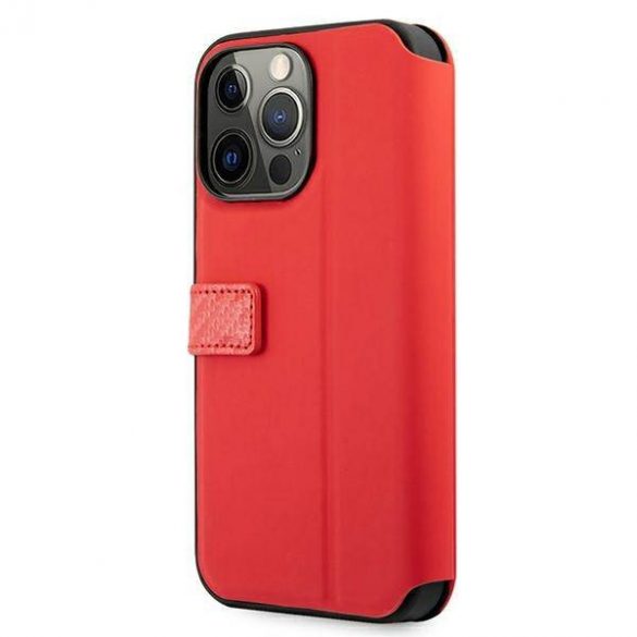 Carcasa Ferrari FESAXFLBKP13LRE pentru iPhone 13 Pro / 13 6,1" czerwony/carte rosie On Track Carbon Stripe