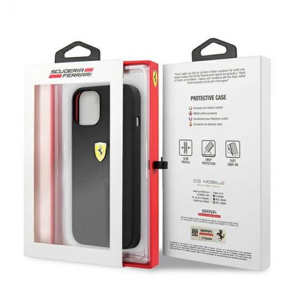 Ferrari FESSIHCP13SBK iPhone 13 mini 5,4" carcasă rigidă/neagră Husă din silicon