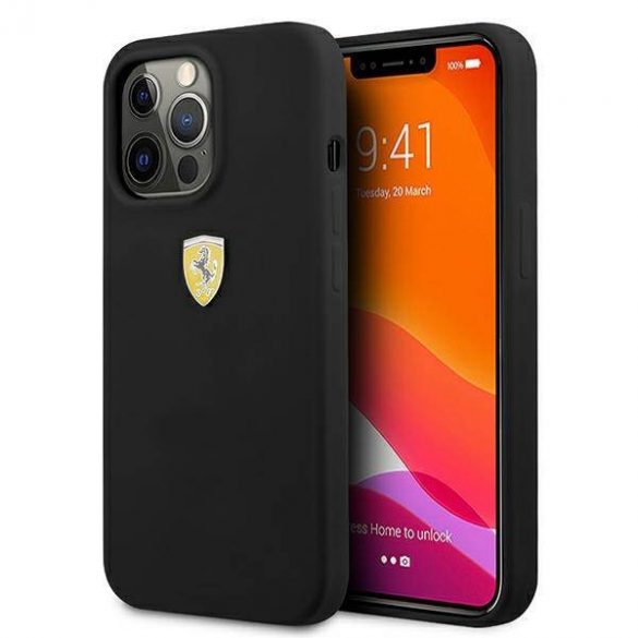 Ferrari FESSIHCP13LBK Carcasă rigidă pentru iPhone 13 Pro / 13 6,1" negru/czarny Husă din silicon