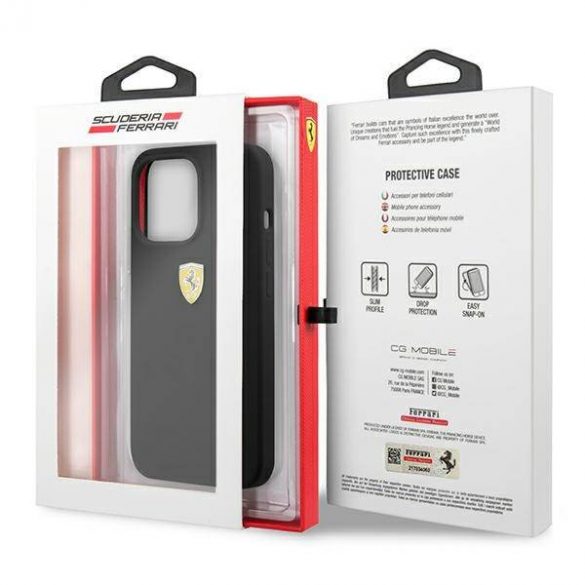 Ferrari FESSIHCP13LBK Carcasă rigidă pentru iPhone 13 Pro / 13 6,1" negru/czarny Husă din silicon