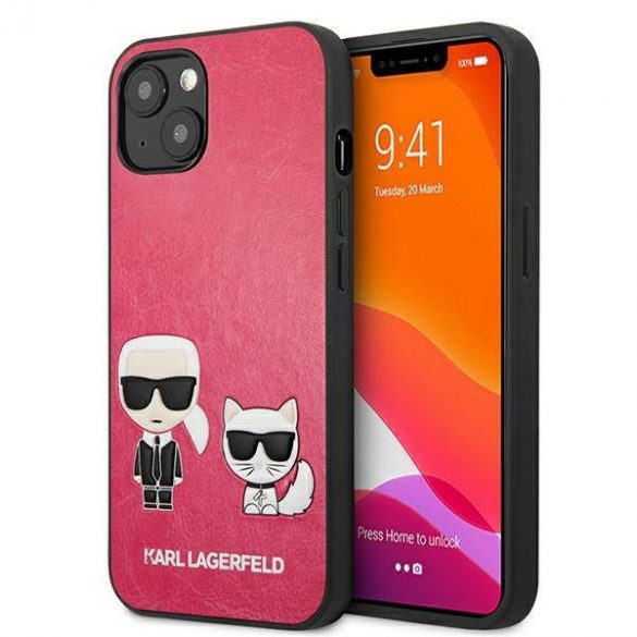 Karl Lagerfeld KLHCP13SPCUSKCP iPhone 13 mini 5,4" fuksja/fucsia Hardcase Ikonik Karl & Choupette