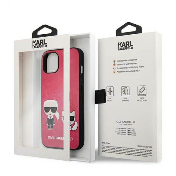 Karl Lagerfeld KLHCP13SPCUSKCP iPhone 13 mini 5,4" fuksja/fucsia Hardcase Ikonik Karl & Choupette