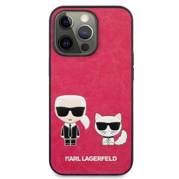 Karl Lagerfeld KLHCP13LPCUSKCP iPhone 13 Pro / 13 6,1" fuksja/fucsia hardcase Ikonik Karl & Choupette