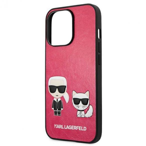 Karl Lagerfeld KLHCP13LPCUSKCP iPhone 13 Pro / 13 6,1" fuksja/fucsia hardcase Ikonik Karl & Choupette